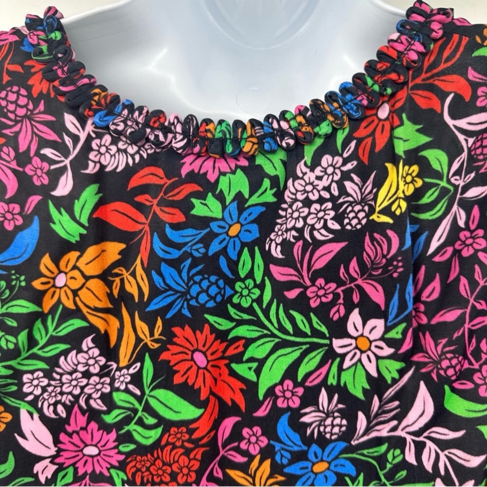 Farm Rio Tropical Garden Lenzing™ Ecovero™ Viscose Midi Dress Small New FLAWED - Picture 12 of 16